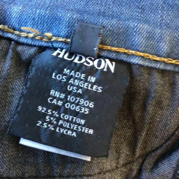 Hudson Luna Crop Super Skinny Embellished Jeans - Picture 13 of 13